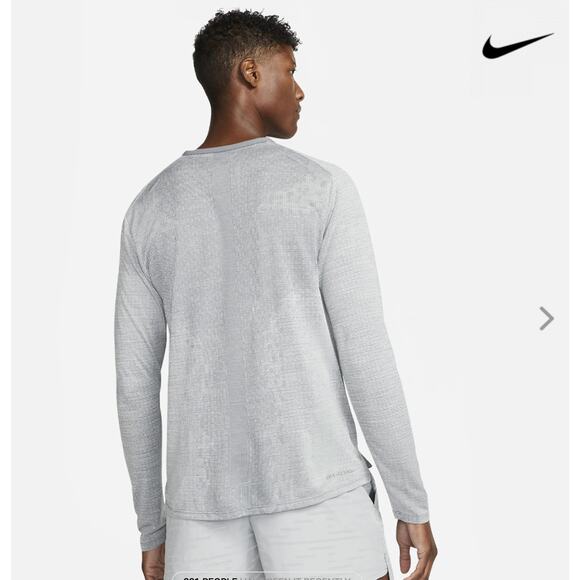 Nike Dri-FIT ADV Techknit Ultra Men's LS Training Tee XL NWT Gray CZ9048-085 - Picture 10 of 10